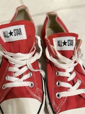 All Star Red Low-Top Canvas Sneakers for Men, Women